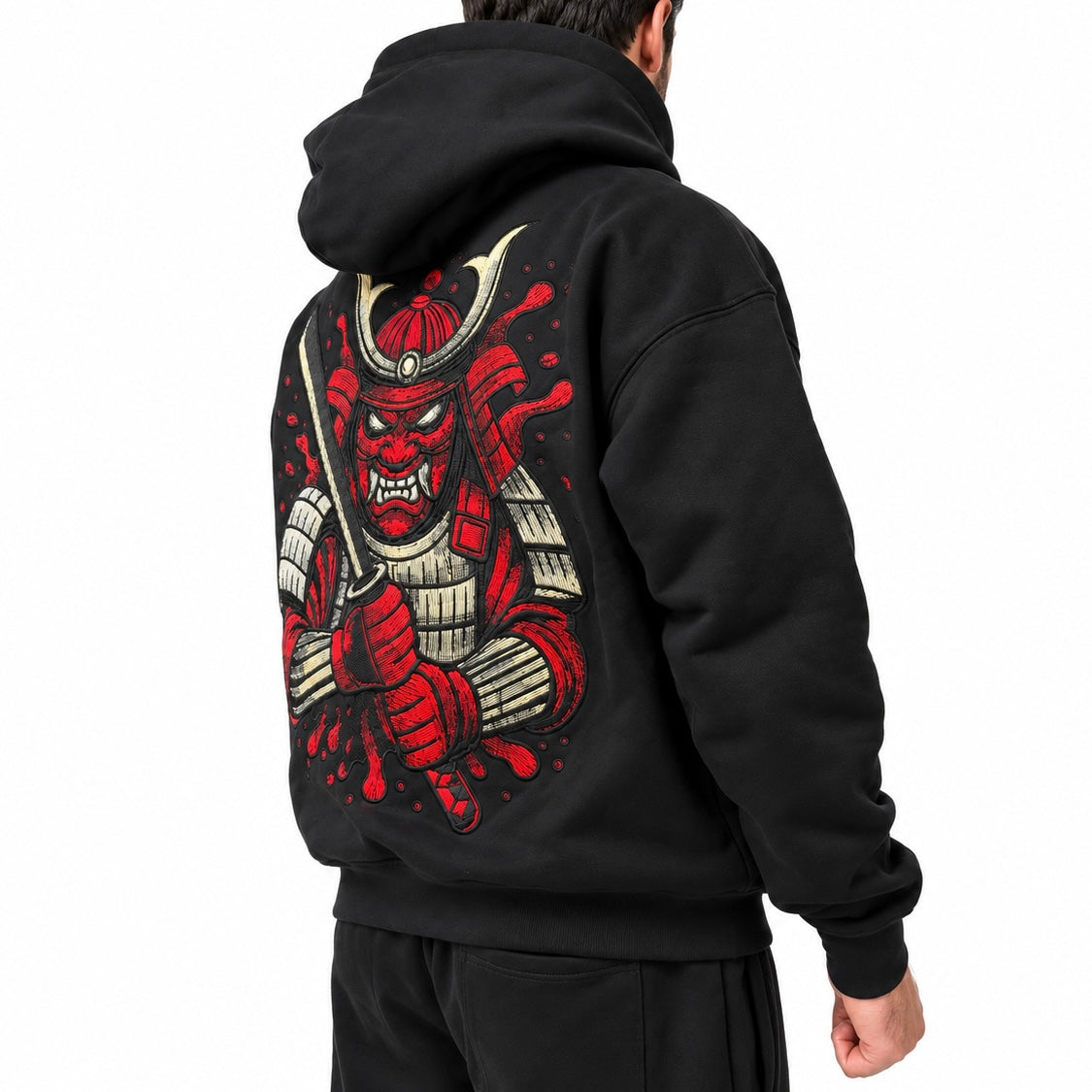AOV Masked Samurai Embroidered Hoodie
