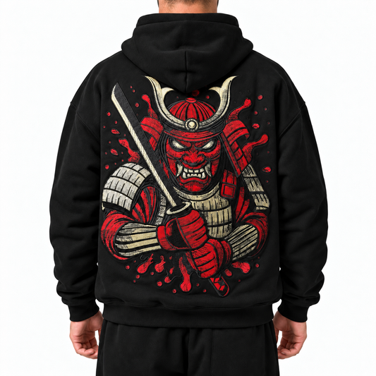 AOV Masked Samurai Embroidered Hoodie
