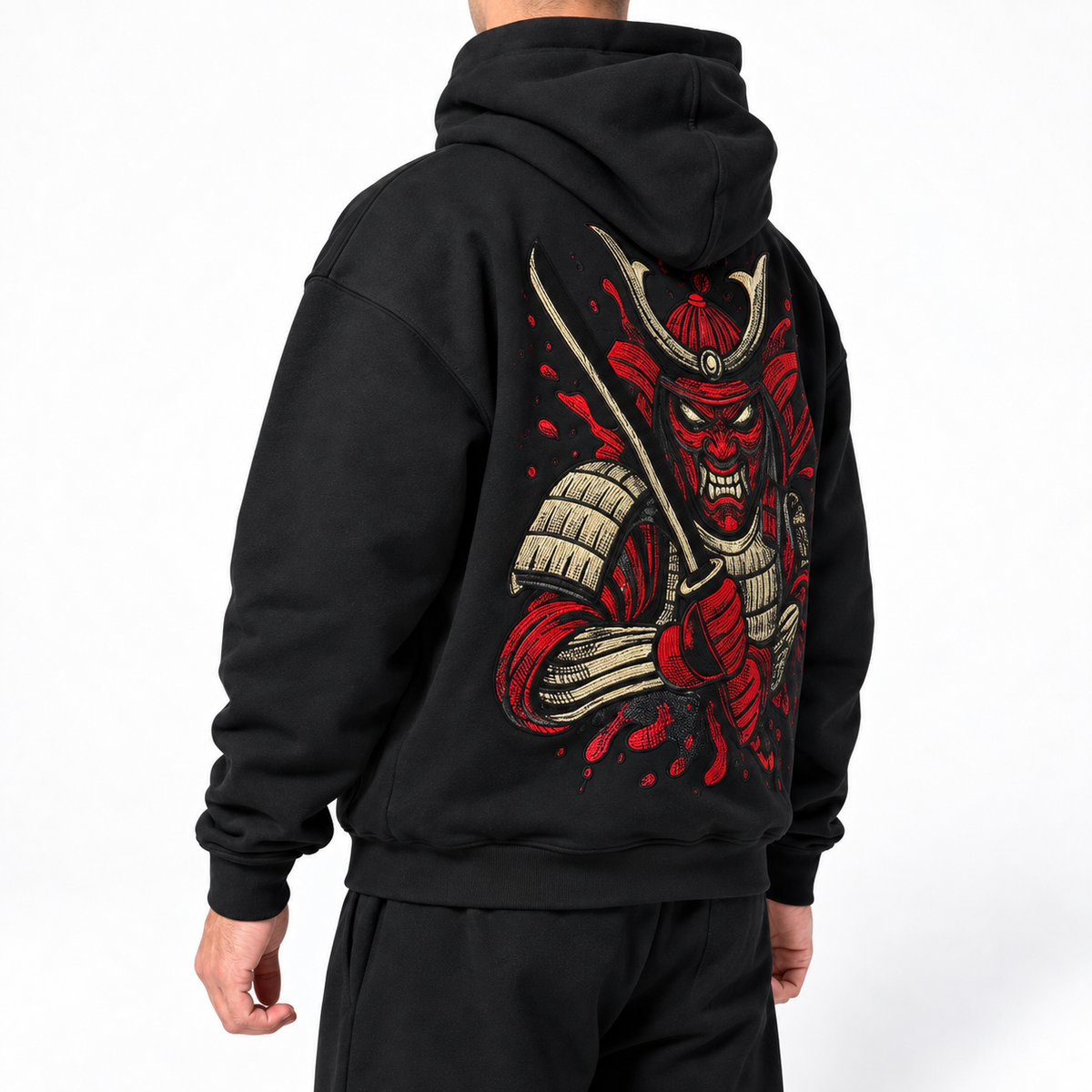 AOV Masked Samurai Embroidered Hoodie