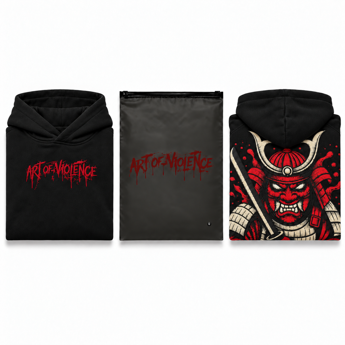 AOV Masked Samurai Embroidered Hoodie