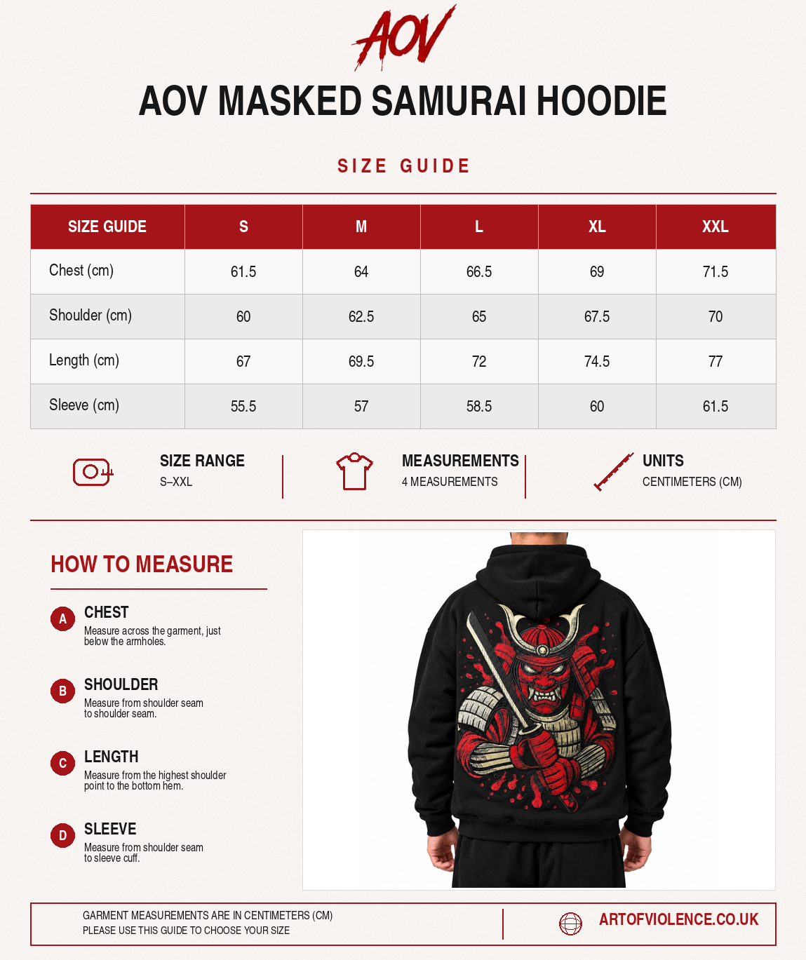 AOV Masked Samurai Embroidered Hoodie